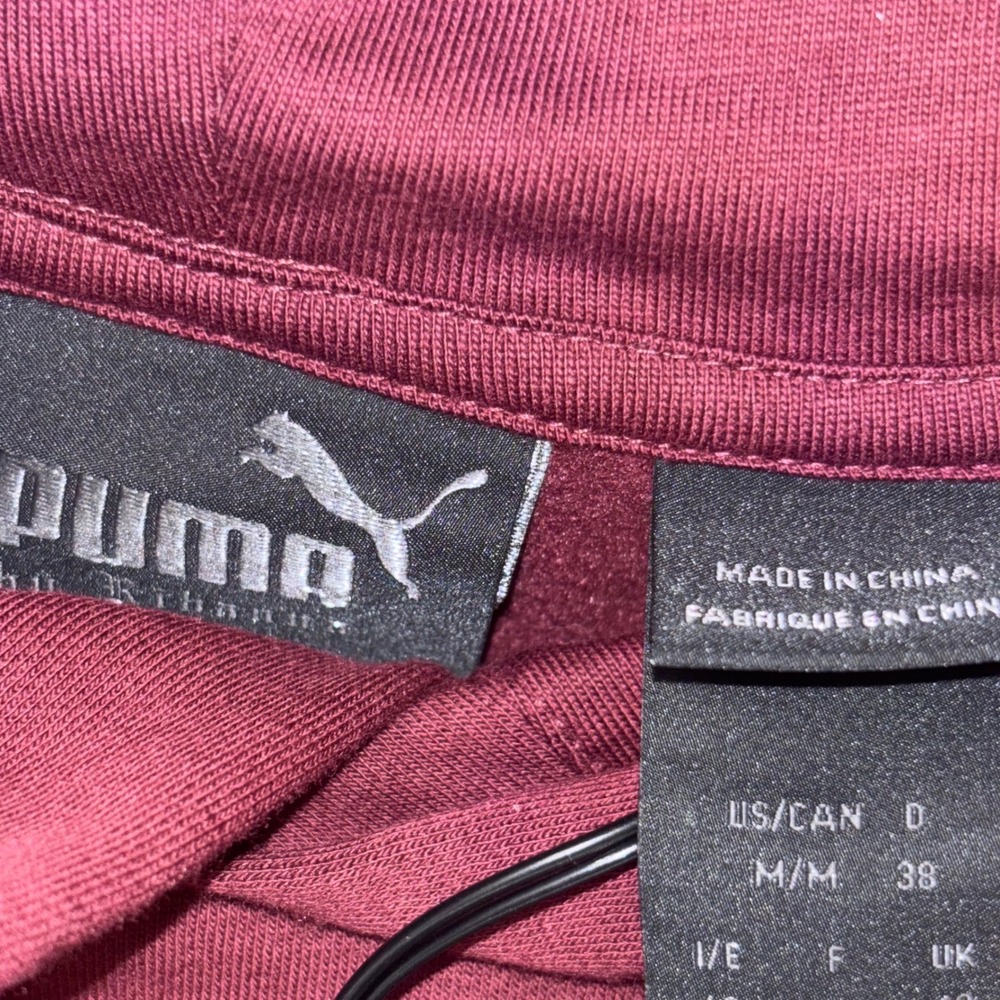 NWT Puma x Fenty Rihanna Women Medium Tawny Port Maroon Back Lacing Hoodie $130 - Picture 7 of 10